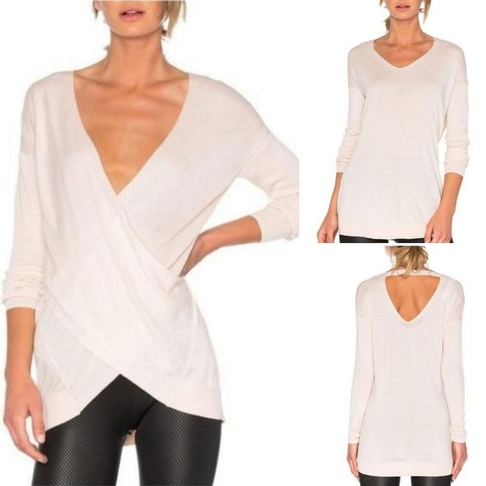 NWT Vimmia Revolve Shavasana Reversible Blush Pink Sweater